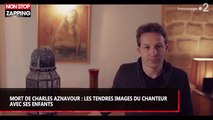 Mort de Charles Aznavour : Les tendres images du chanteur avec ses enfants (vidéo)