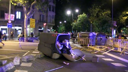 Un an après le référendum, violences en Catalogne