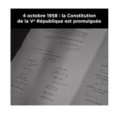 La Constitution de la Ve République est promulguée