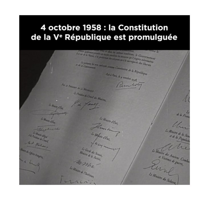 La Constitution de la Ve République est promulguée