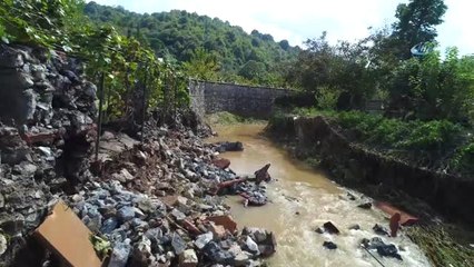 Beykoz'da Yaşanan Sel Sonrası Son Durum Havadan Görüntülendi