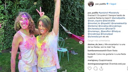 La fiesta de cumpleaños más colorida de Paz Padilla