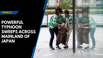 Powerful typhoon sweeps across mainland of Japan