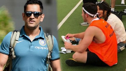 Dhoni Plays Football With Nick Jonas In Bombay