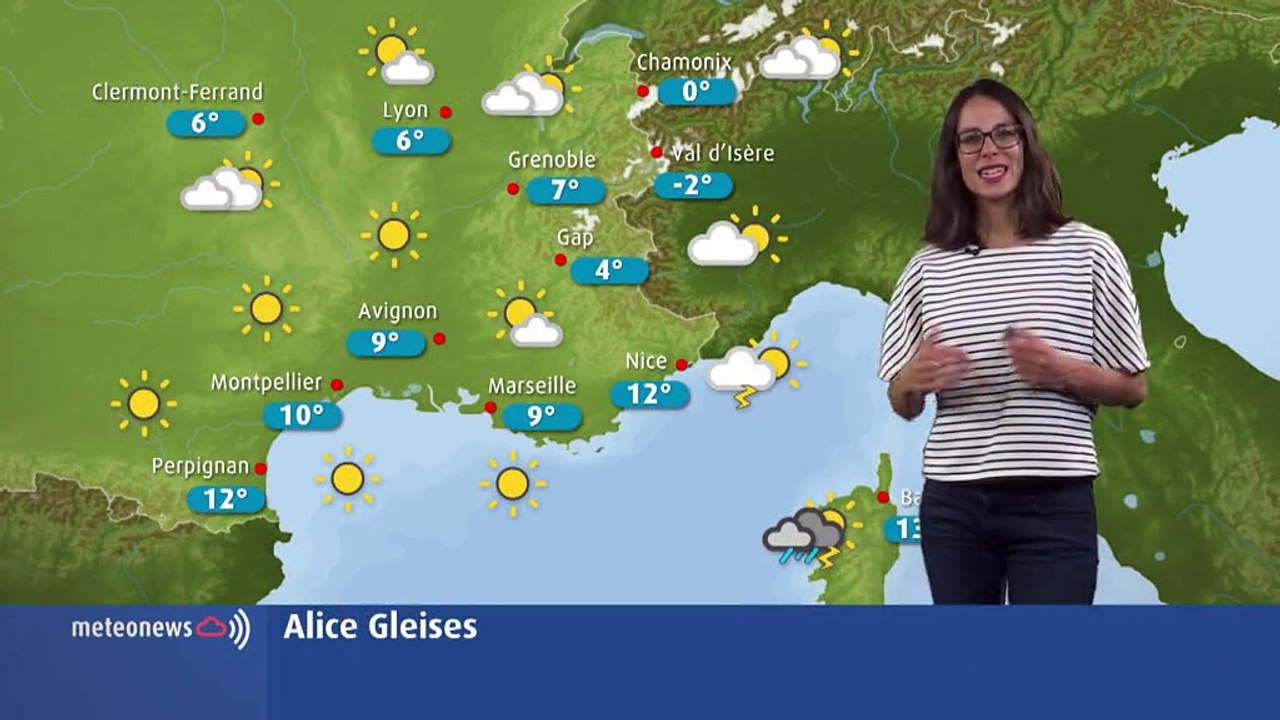 Votre méteo du mardi 2 octobre: 17°C à Grenoble, 20°C à Avignon... les températures remontent