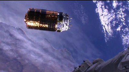 ISS Capture of  Kounotori 7 (HTV-7) Sped Up