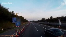 Motorist refuses to pull over despite driving on just three wheels