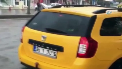 Selden kurtulmak için köprünün üzerine böyle tırmandı