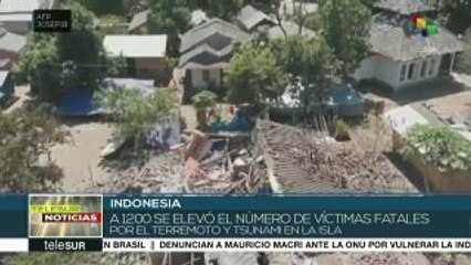 Eleva a 1200 número de muertos tras terremoto y tsunami en Indonesia