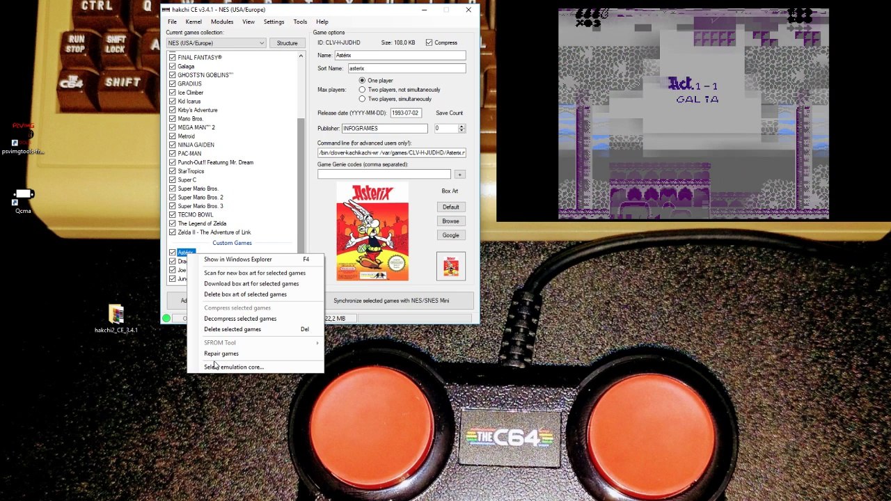 Solución Fallo Roms Nintendo Mini Classic con RetroArch