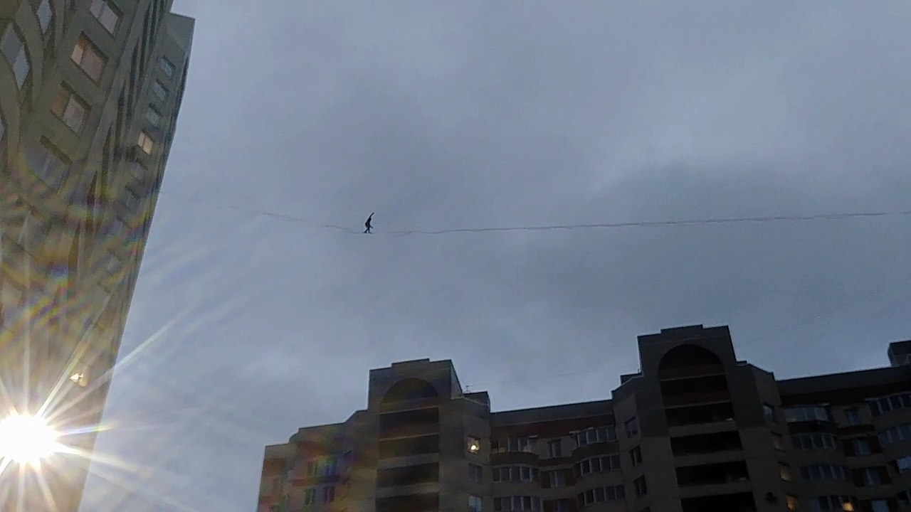 High Rise Tightrope Walker