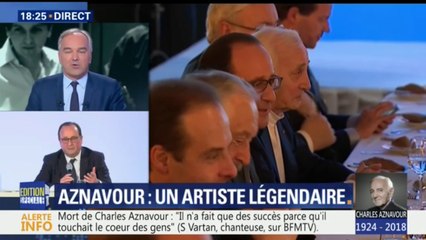 "Il était toujours comme un jeune premier", décrit François Hollande après la mort de Charles Aznavour
