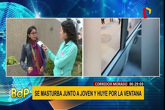 Sujeto escapa por ventana de bus tras ser sorprendido realizando actos obscenos