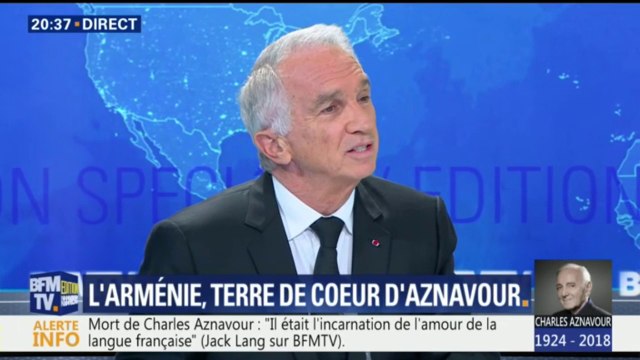 En Arménie, Charles Aznavour, c'est plus qu'une icône , témoigne Alain Terzian