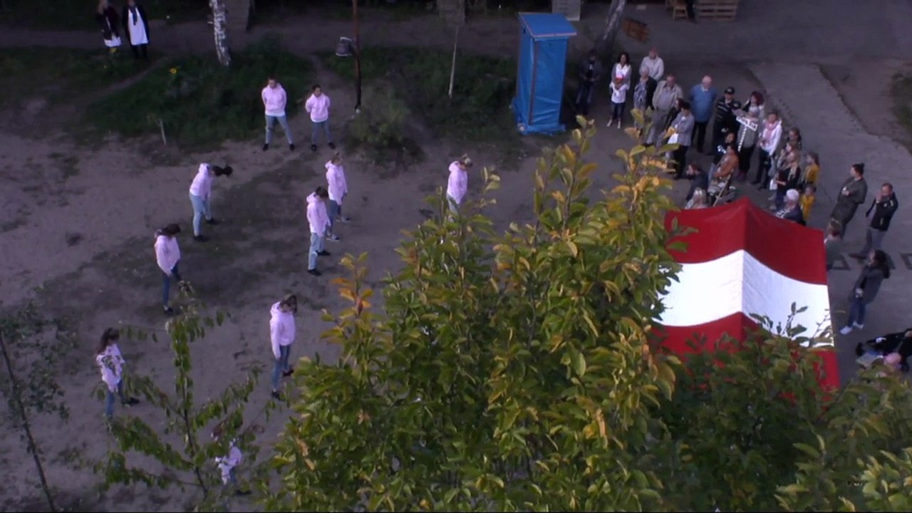 Een performance tijdens de markt!