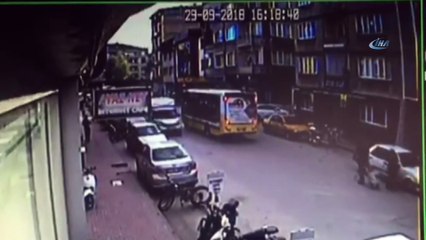 Polisten kaçarken böyle kaza yaptı