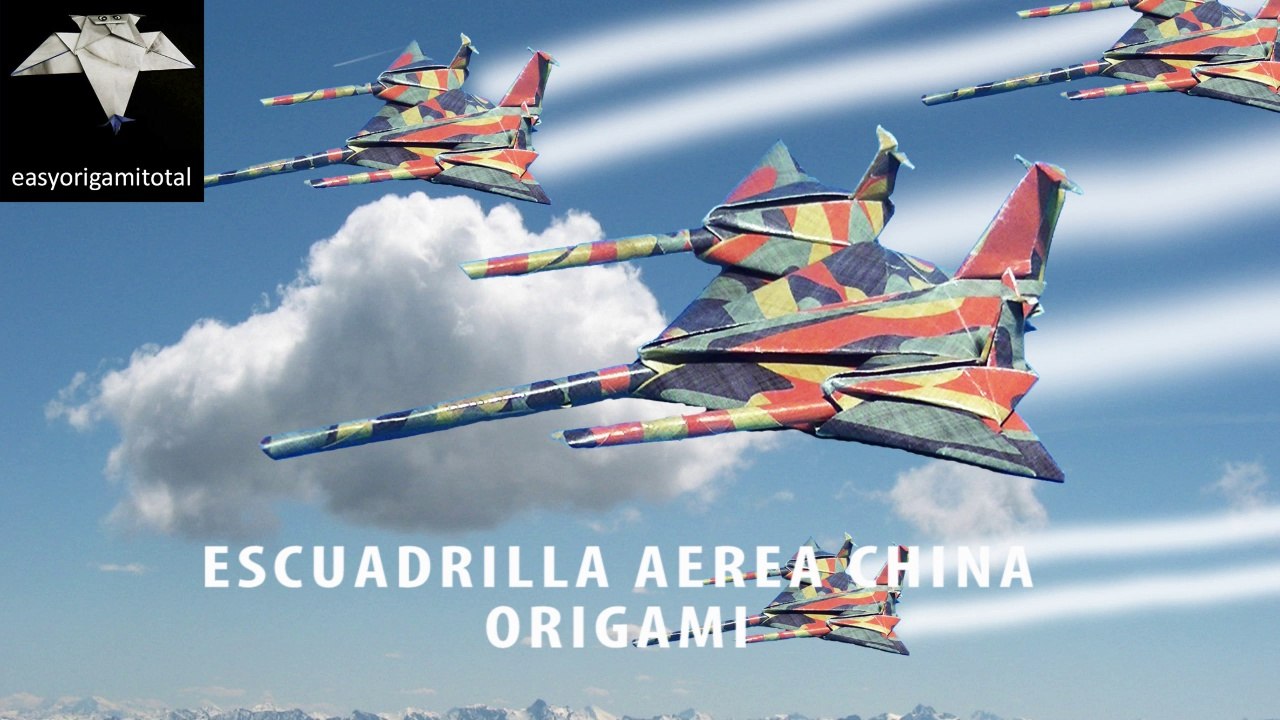 ESCUADRILLA AEREA CHINA ORIGAMI_AVIONES DE PAPEL