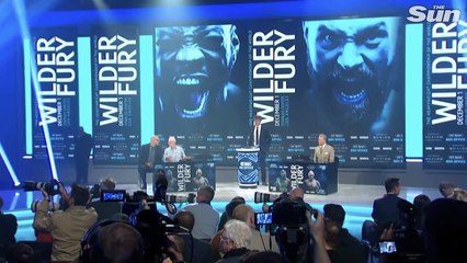 Wilder vs Fury: sparks fly at London press conference