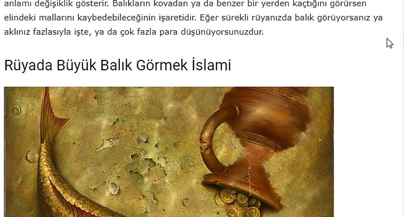 Rüyada Balık görmek balık temizlemek balık almak