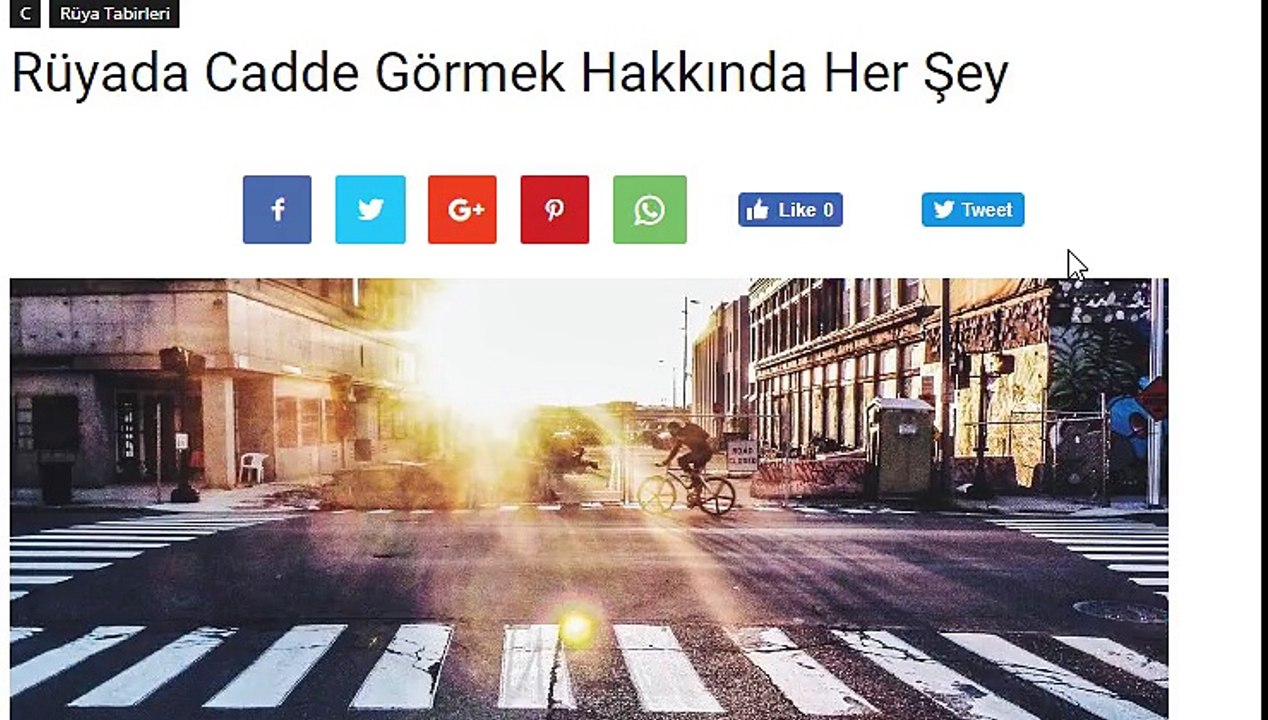 Rüyada cadde görmek ne anlama gelir | islami rüya tabirleri