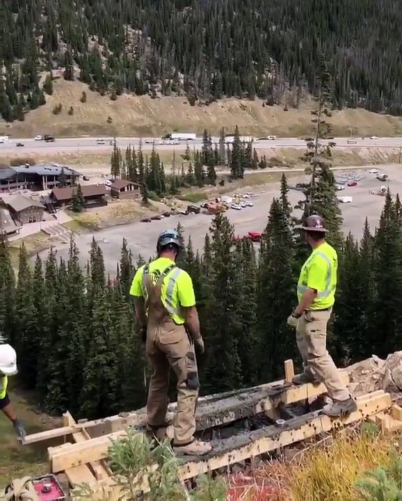 Pouring Concrete Foundations with a Helicopter