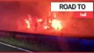 Three Lorries Engulfed In Flames on M40 | SWNS TV