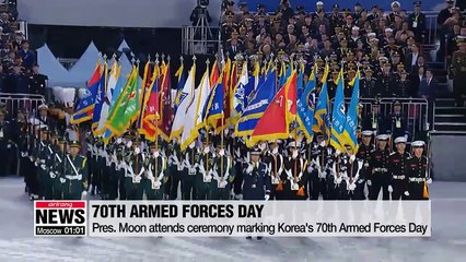 President Moon calls for strong military for peace amid 70th Armed Forces Day