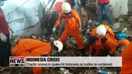 Chaotic scenes in quake-hit Indonesia as bodies lie unclaimed