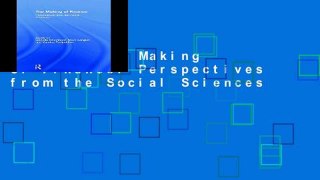 [P.D.F] The Making of Finance: Perspectives from the Social Sciences