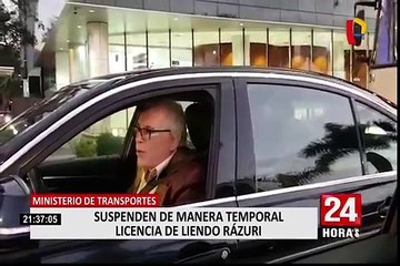 Ministerio de Transportes suspendió licencia de Liendo Rázuri de manera temporal
