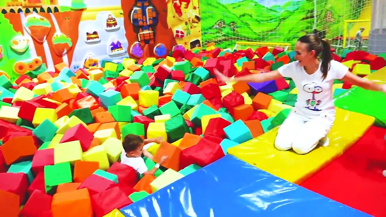 Indoor Playground for children - Fun activities with Nikita, Vlad and Mom