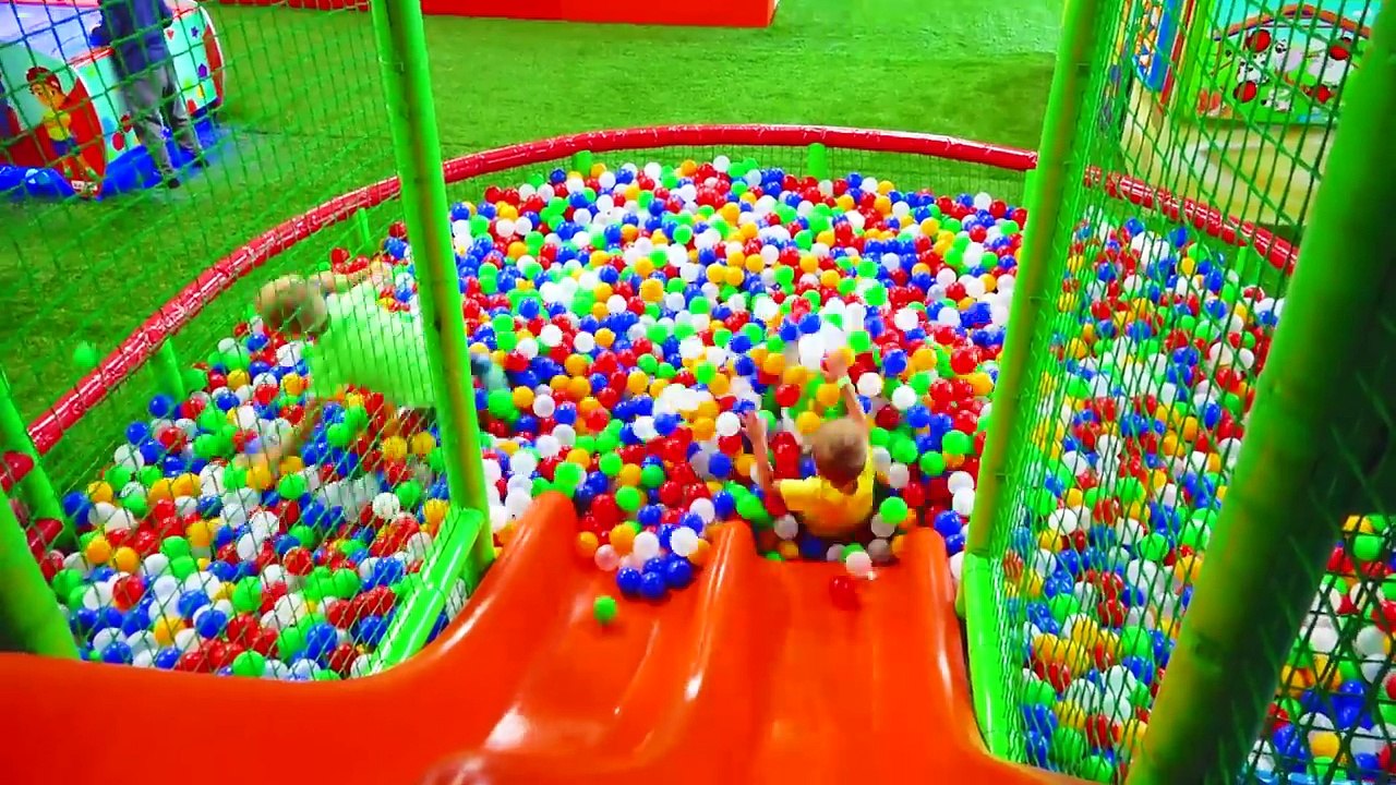 Indoor Playground for kids fun Play time with Vlad and Nikita part 2