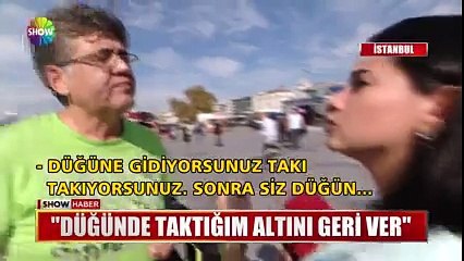 Düğünde taktığı altına icra yoluyla geri aldı!