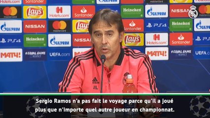Ligue des Champions - Lopetegui : "J'ai décidé de laisser Ramos au repos"
