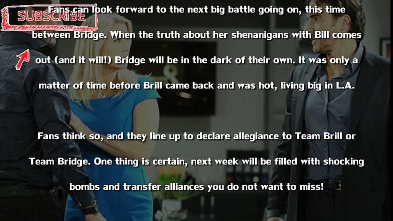 Bill interrupt Brooke & Ridge marriage, causing them to break up The Bold and The Beautiful Spoilers