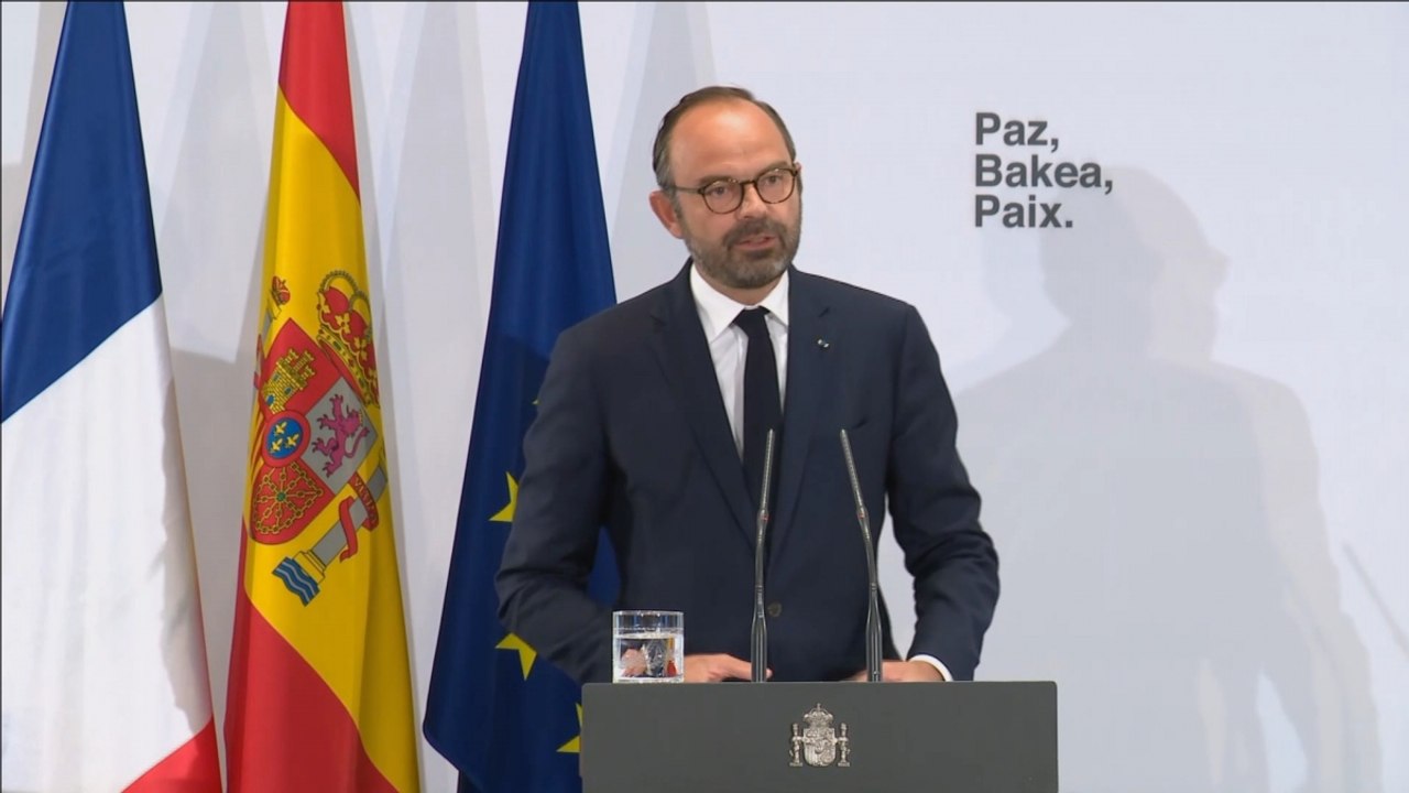 Discours d'Édouard Philippe à la cérémonie de coopération franco-espagnole contre l'E.T.A.