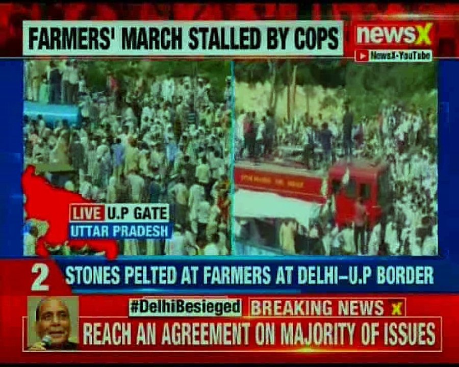 Kisan rally at Delhi-UP border turn violent; clashes between policemen and farmers
