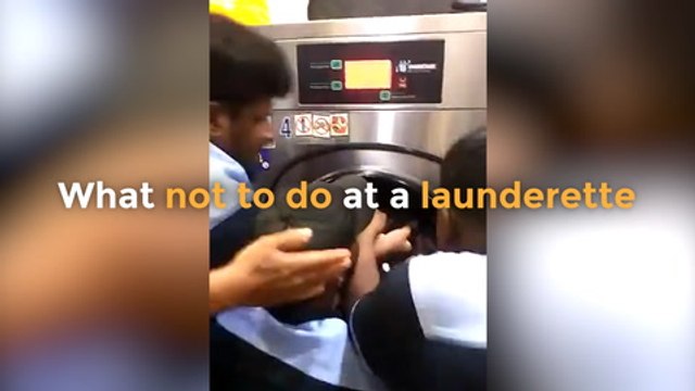 Uncle’s prank at launderette backfires