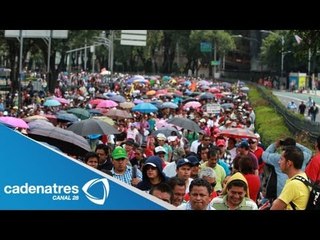 CNTE realiza megamarcha y desquicia la circulación vial en el Distrito Federal