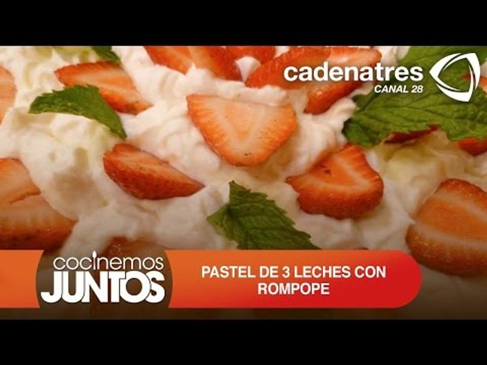 PASTEL DE 3 LECHES CON ROMPOPE / Pastel de tres leches paso a paso