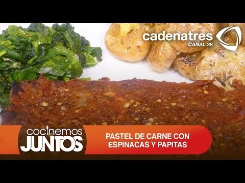 PASTEL DE CARNE CON ESPINACAS Y PAPITAS CAMBRAY
