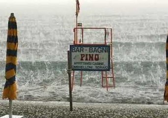 Spectacular Hailstorm Churns Up Sea as It Batters Italian Riviera Beachfront