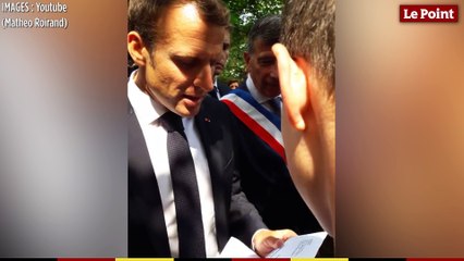 Un collégien arrête Emmanuel Macron et décroche un stage à l'Elysée