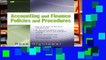 F.R.E.E [D.O.W.N.L.O.A.D] Accounting and Finance Policies and Procedures (w url): (with URL) by