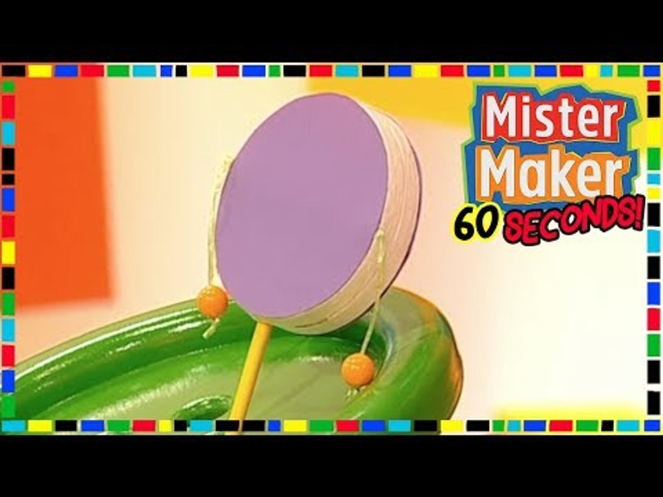Clacker Drum  - HOW TO MAKE IN 60 SECONDS | Mister Maker
