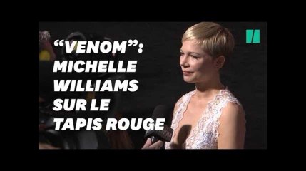 "Venom": Michelle Williams rayonnante sur le tapis rouge du nouveau Marvel