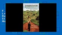 F.R.E.E [D.O.W.N.L.O.A.D] Leveraging Corporate Responsibility: The Stakeholder Route to Maximizing