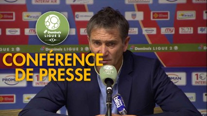 Conférence de presse AS Béziers - RC Lens (0-0) : Mathieu CHABERT (ASB) - Philippe  MONTANIER (RCL) - 2018/2019