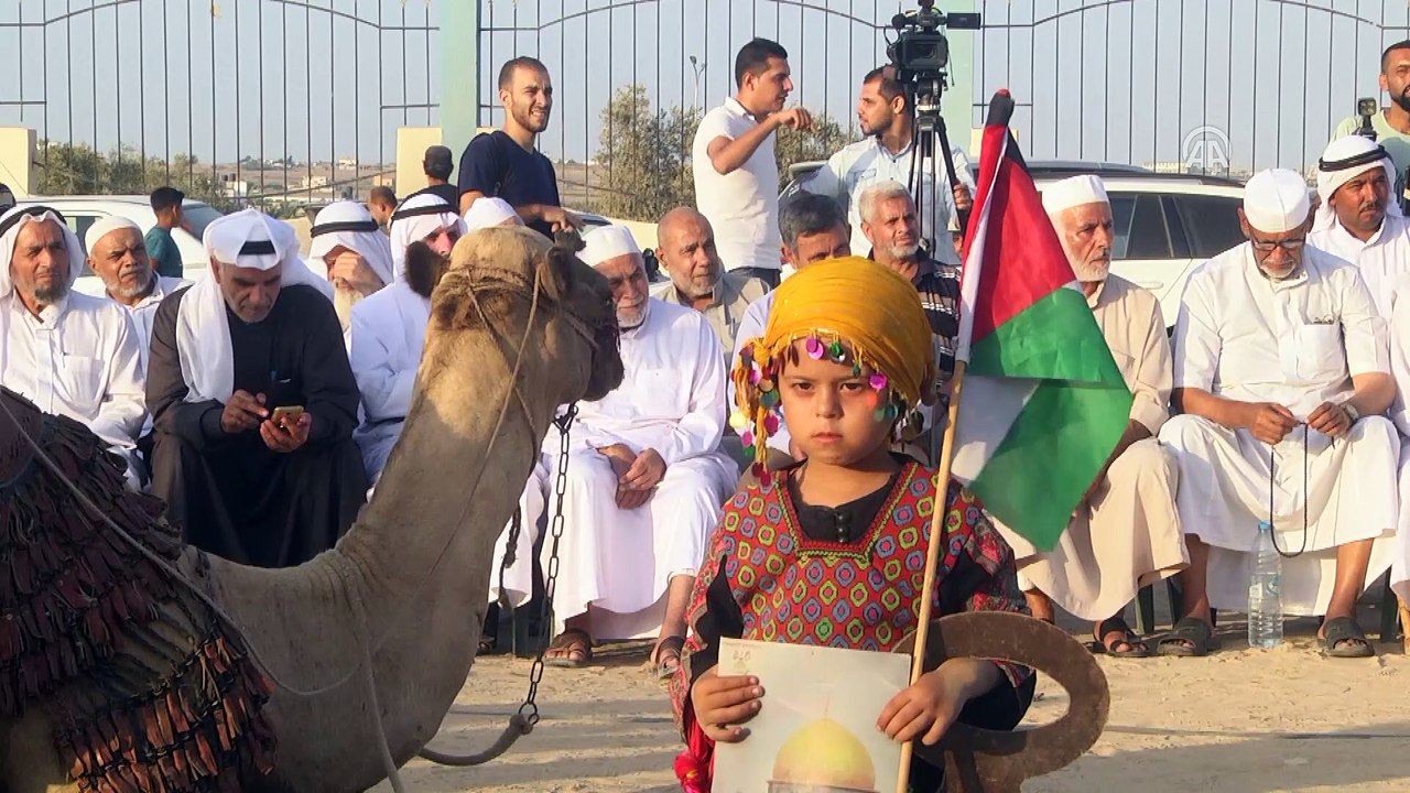 Gazze sınırında Filistin ve Necef Bedevi Kabileleri Festivali - GAZZE
