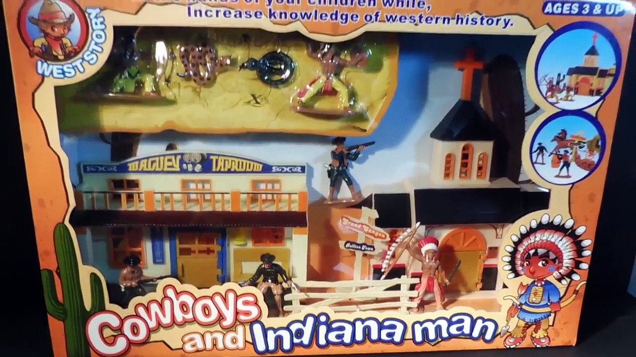 UNBOXING_PLAYSET_indios_y_vaqueros_PUEBLO_DEL_OESTE_AMERICANO